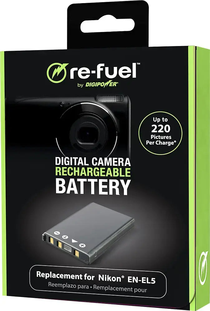 DigiPower Re-Fuel Rechargeable Lithium-Ion Replacement Camera Battery for Nikon EN-EL5 (Model: RF-NKL5) DigiPower Re-Fuel Rechargeable Lithium-Ion Replacement Camera Battery for Nikon EN-EL5 (Model: RF-NKL5)